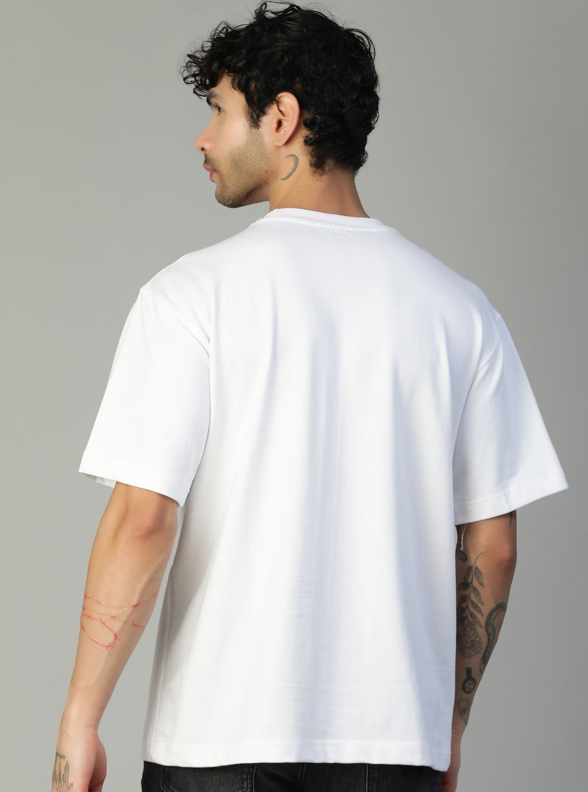 Oversized Premium Heavy 240 GSM Tshirt White (Unisex)-Terry cotton