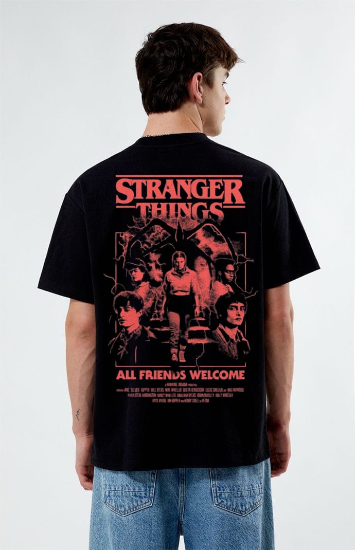 Stranger things(ii) Oversized Tees-(Printed)